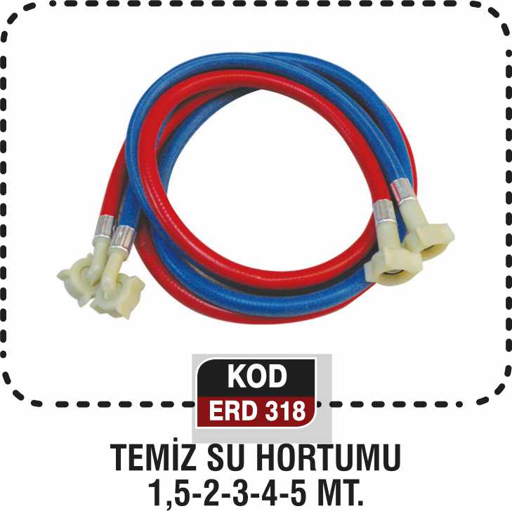 TEMİZ SU HORTUMU 1,5-2-3-4-5MT ERD 318